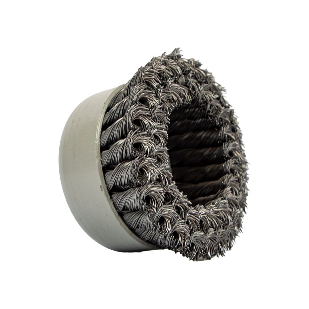 Command PRO Cup Brush, Knotted, Double Row, 4 in x .020 in x 5/8 in-